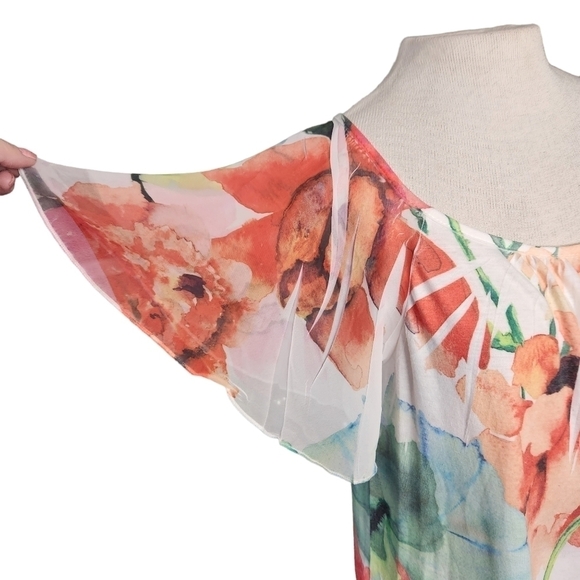 Espresso Flutter Sleeve Top - Picture 3 of 6